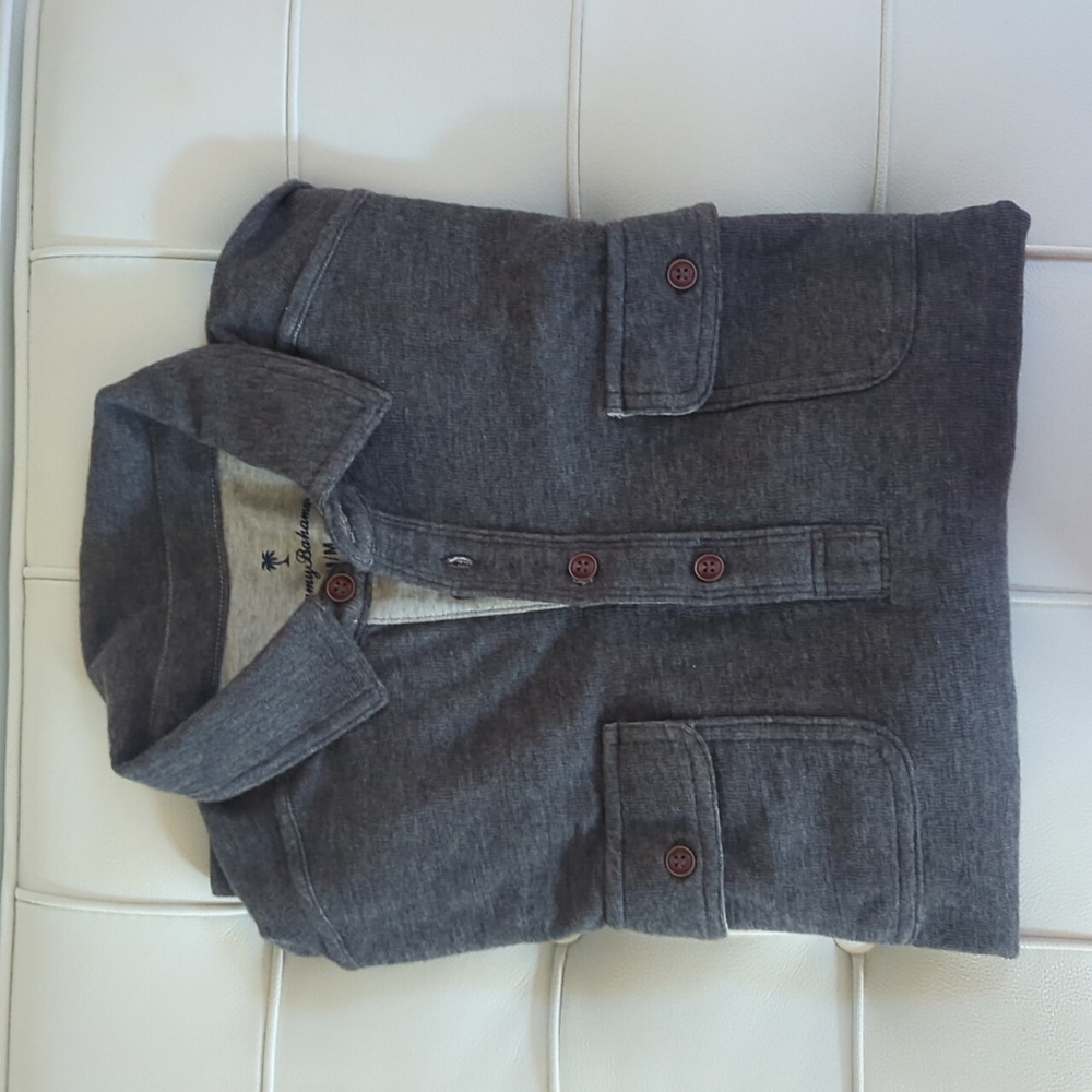 NEW Tommy Bahama Men's Gray Polo Shirt - Picture 6 of 7